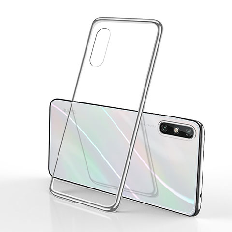 Custodia Silicone Trasparente Ultra Sottile Cover Morbida H01 per Huawei Enjoy 10e Argento