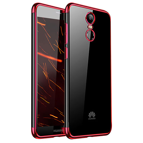 Custodia Silicone Trasparente Ultra Sottile Cover Morbida H01 per Huawei Enjoy 6 Rosso