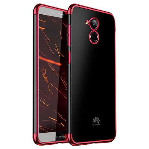 Custodia Silicone Trasparente Ultra Sottile Cover Morbida H01 per Huawei Enjoy 6S Rosso