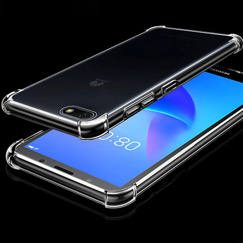 Custodia Silicone Trasparente Ultra Sottile Cover Morbida H01 per Huawei Enjoy 8e Lite Chiaro
