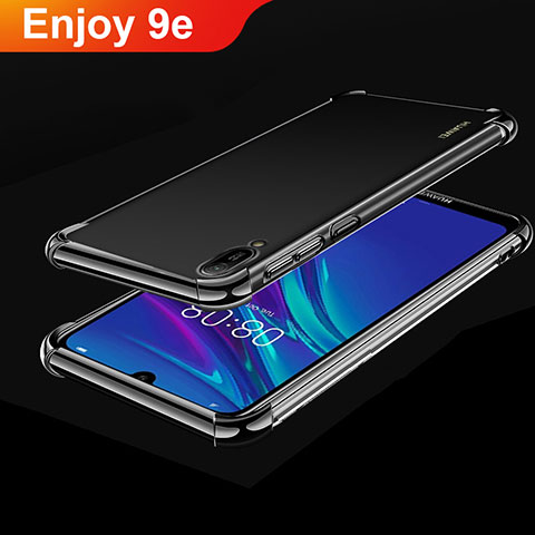 Custodia Silicone Trasparente Ultra Sottile Cover Morbida H01 per Huawei Enjoy 9e Nero