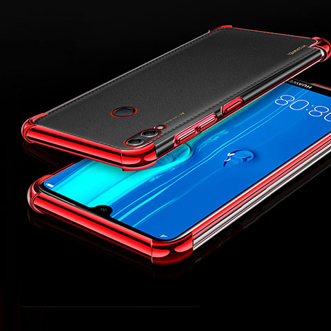 Custodia Silicone Trasparente Ultra Sottile Cover Morbida H01 per Huawei Enjoy Max Rosso