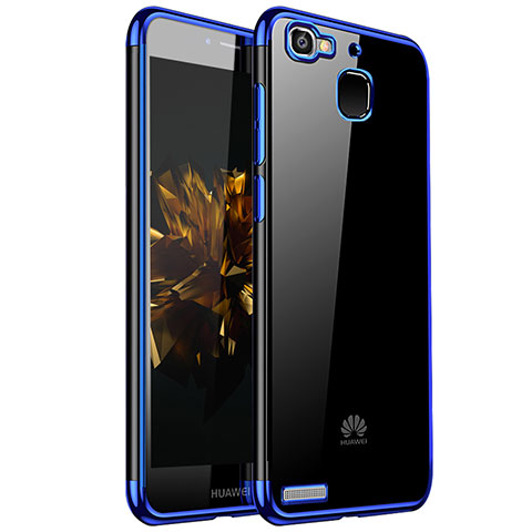 Custodia Silicone Trasparente Ultra Sottile Cover Morbida H01 per Huawei G8 Mini Blu