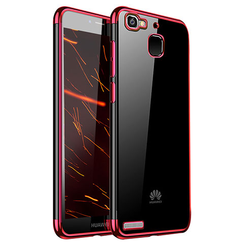 Custodia Silicone Trasparente Ultra Sottile Cover Morbida H01 per Huawei G8 Mini Rosso