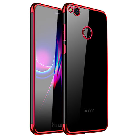 Custodia Silicone Trasparente Ultra Sottile Cover Morbida H01 per Huawei GR3 (2017) Rosso