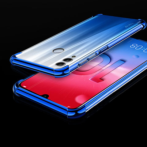 Custodia Silicone Trasparente Ultra Sottile Cover Morbida H01 per Huawei Honor 10 Lite Blu