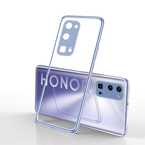 Custodia Silicone Trasparente Ultra Sottile Cover Morbida H01 per Huawei Honor 30 Pro Argento