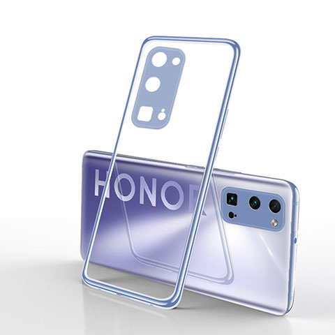 Custodia Silicone Trasparente Ultra Sottile Cover Morbida H01 per Huawei Honor 30 Pro+ Plus Argento