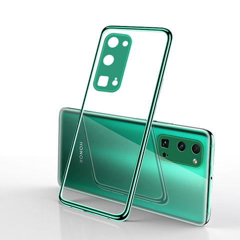 Custodia Silicone Trasparente Ultra Sottile Cover Morbida H01 per Huawei Honor 30 Pro+ Plus Verde