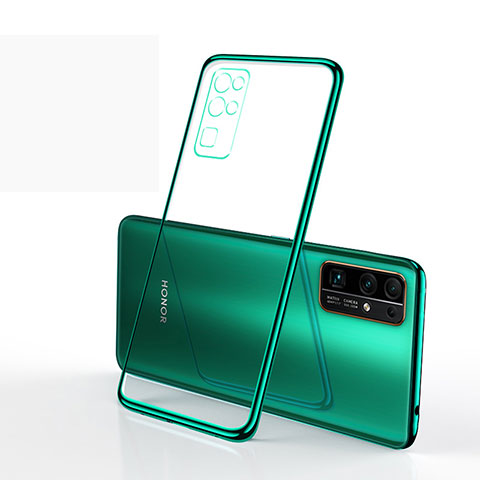 Custodia Silicone Trasparente Ultra Sottile Cover Morbida H01 per Huawei Honor 30 Verde