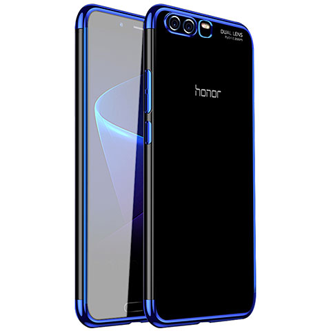 Custodia Silicone Trasparente Ultra Sottile Cover Morbida H01 per Huawei Honor 9 Blu