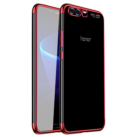 Custodia Silicone Trasparente Ultra Sottile Cover Morbida H01 per Huawei Honor 9 Premium Rosso