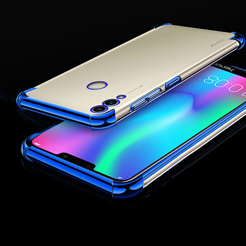 Custodia Silicone Trasparente Ultra Sottile Cover Morbida H01 per Huawei Honor Play 8C Blu