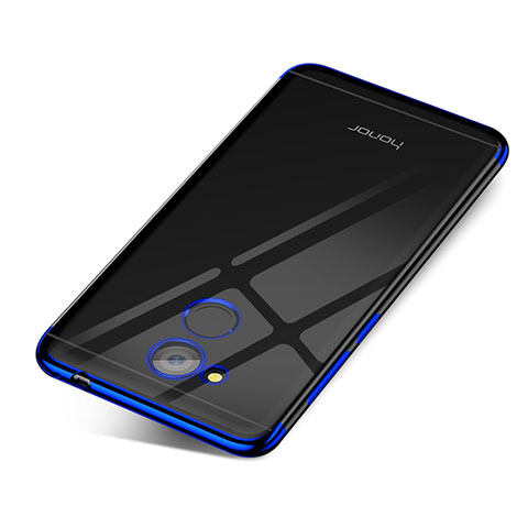 Custodia Silicone Trasparente Ultra Sottile Cover Morbida H01 per Huawei Honor V9 Play Blu
