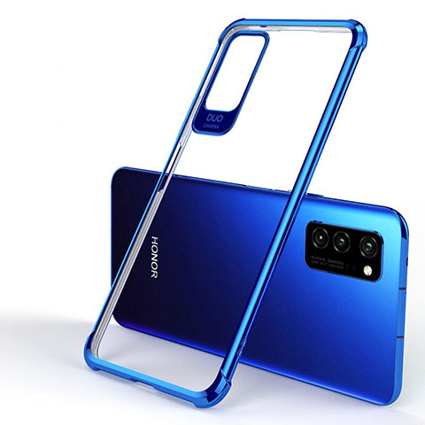 Custodia Silicone Trasparente Ultra Sottile Cover Morbida H01 per Huawei Honor View 30 5G Blu