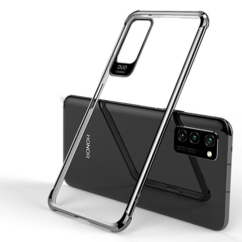 Custodia Silicone Trasparente Ultra Sottile Cover Morbida H01 per Huawei Honor View 30 5G Nero