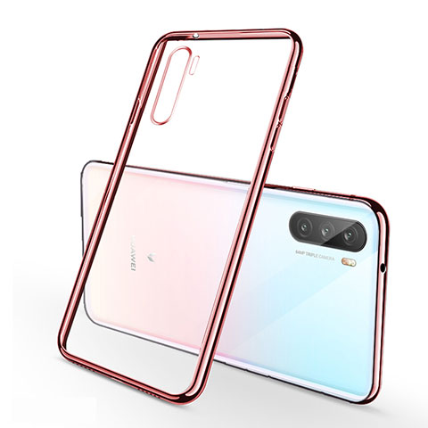 Custodia Silicone Trasparente Ultra Sottile Cover Morbida H01 per Huawei Mate 40 Lite 5G Rosa