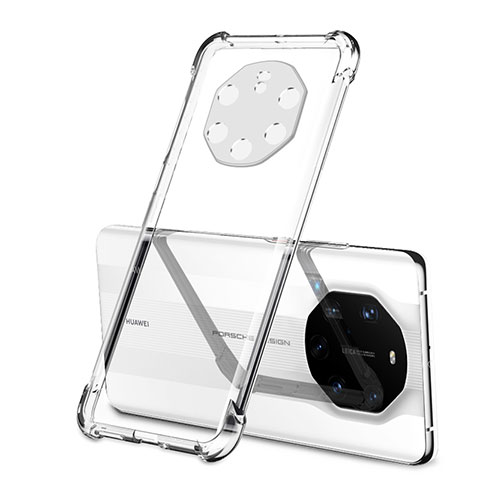 Custodia Silicone Trasparente Ultra Sottile Cover Morbida H01 per Huawei Mate 40 RS Chiaro