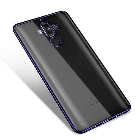 Custodia Silicone Trasparente Ultra Sottile Cover Morbida H01 per Huawei Mate 9 Blu