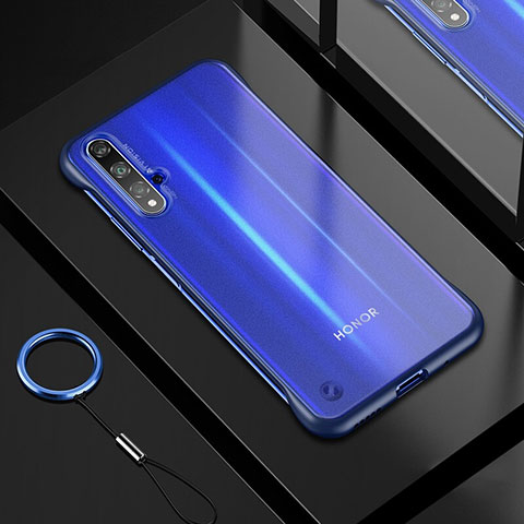 Custodia Silicone Trasparente Ultra Sottile Cover Morbida H01 per Huawei Nova 5T Blu