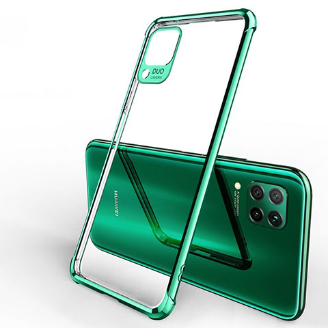 Custodia Silicone Trasparente Ultra Sottile Cover Morbida H01 per Huawei Nova 6 SE Verde