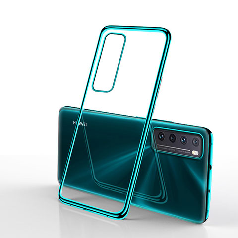 Custodia Silicone Trasparente Ultra Sottile Cover Morbida H01 per Huawei Nova 7 5G Verde