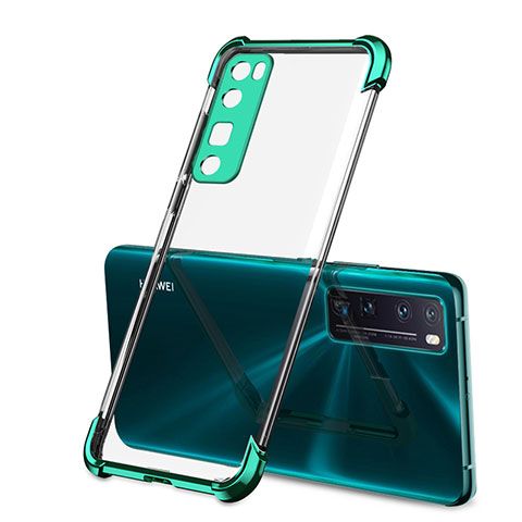 Custodia Silicone Trasparente Ultra Sottile Cover Morbida H01 per Huawei Nova 7 Pro 5G Verde