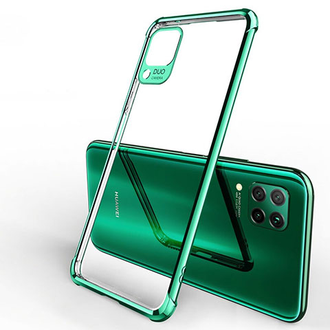 Custodia Silicone Trasparente Ultra Sottile Cover Morbida H01 per Huawei Nova 7i Verde
