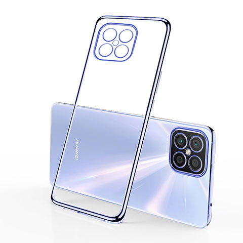 Custodia Silicone Trasparente Ultra Sottile Cover Morbida H01 per Huawei Nova 8 SE 5G Viola