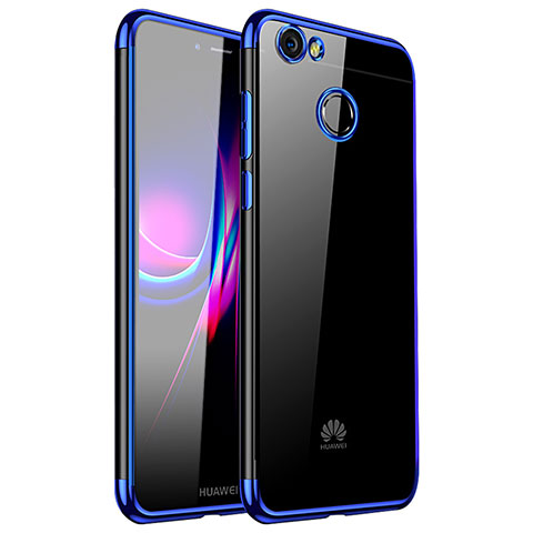 Custodia Silicone Trasparente Ultra Sottile Cover Morbida H01 per Huawei Nova Blu