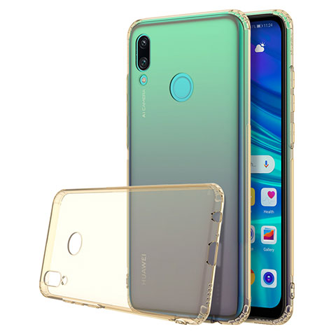Custodia Silicone Trasparente Ultra Sottile Cover Morbida H01 per Huawei P Smart (2019) Oro