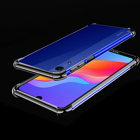 Custodia Silicone Trasparente Ultra Sottile Cover Morbida H01 per Huawei Y6 (2019) Nero