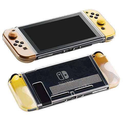 Custodia Silicone Trasparente Ultra Sottile Cover Morbida H01 per Nintendo Switch Chiaro