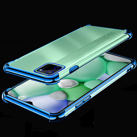 Custodia Silicone Trasparente Ultra Sottile Cover Morbida H01 per Realme C11 Blu