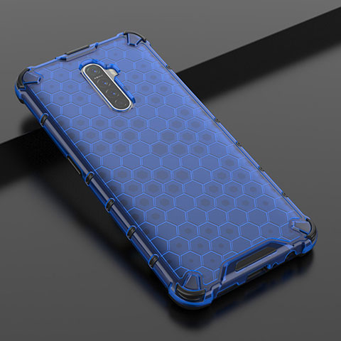 Custodia Silicone Trasparente Ultra Sottile Cover Morbida H01 per Realme X2 Pro Blu