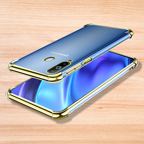 Custodia Silicone Trasparente Ultra Sottile Cover Morbida H01 per Samsung Galaxy A8s SM-G8870 Oro