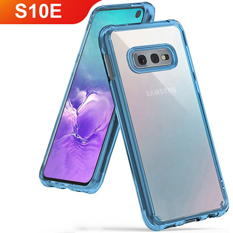 Custodia Silicone Trasparente Ultra Sottile Cover Morbida H01 per Samsung Galaxy S10e Cielo Blu