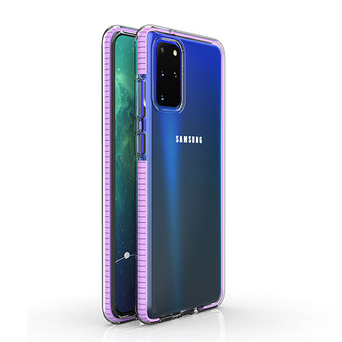Custodia Silicone Trasparente Ultra Sottile Cover Morbida H01 per Samsung Galaxy S20 Plus Multicolore