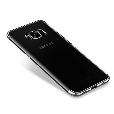 Custodia Silicone Trasparente Ultra Sottile Cover Morbida H01 per Samsung Galaxy S8 Argento
