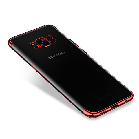 Custodia Silicone Trasparente Ultra Sottile Cover Morbida H01 per Samsung Galaxy S8 Plus Rosso
