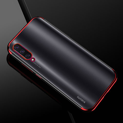 Custodia Silicone Trasparente Ultra Sottile Cover Morbida H01 per Xiaomi CC9e Rosso