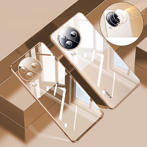 Custodia Silicone Trasparente Ultra Sottile Cover Morbida H01 per Xiaomi Civi 3 5G Oro