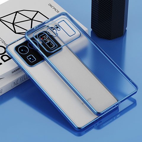Custodia Silicone Trasparente Ultra Sottile Cover Morbida H01 per Xiaomi Mi 11 Ultra 5G Blu