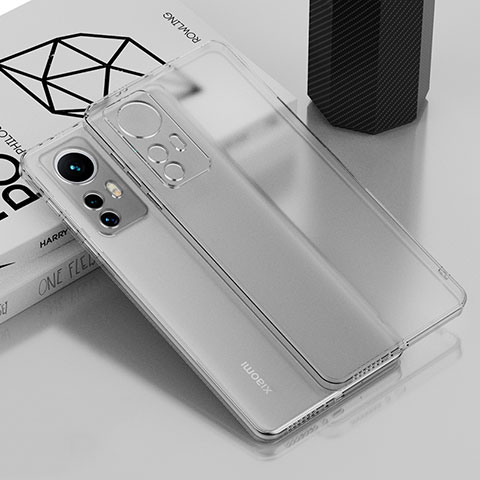 Custodia Silicone Trasparente Ultra Sottile Cover Morbida H01 per Xiaomi Mi 12 Pro 5G Chiaro