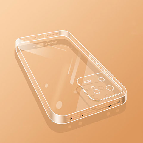 Custodia Silicone Trasparente Ultra Sottile Cover Morbida H01 per Xiaomi Mi 13 5G Chiaro