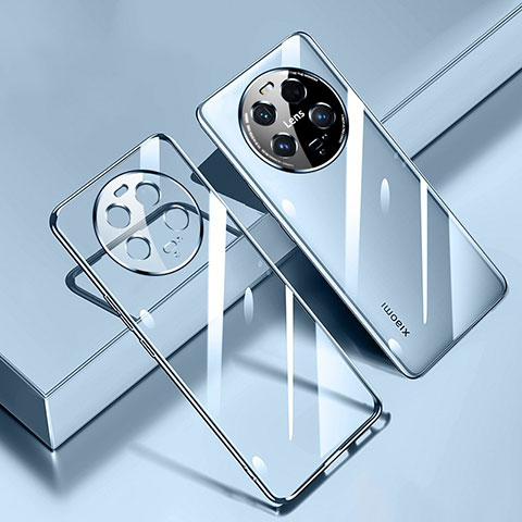 Custodia Silicone Trasparente Ultra Sottile Cover Morbida H01 per Xiaomi Mi 13 Ultra 5G Blu