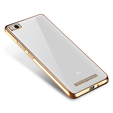 Custodia Silicone Trasparente Ultra Sottile Cover Morbida H01 per Xiaomi Mi 4C Oro