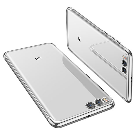 Custodia Silicone Trasparente Ultra Sottile Cover Morbida H01 per Xiaomi Mi 6 Argento
