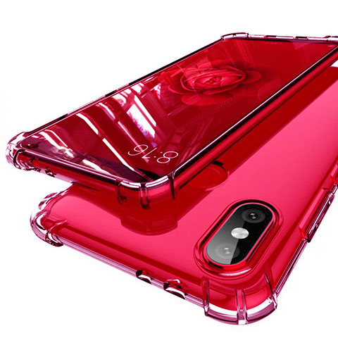 Custodia Silicone Trasparente Ultra Sottile Cover Morbida H01 per Xiaomi Mi 6X Rosa
