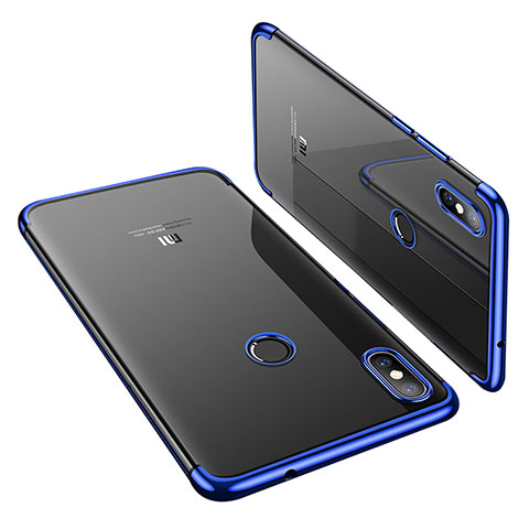 Custodia Silicone Trasparente Ultra Sottile Cover Morbida H01 per Xiaomi Mi 8 Blu